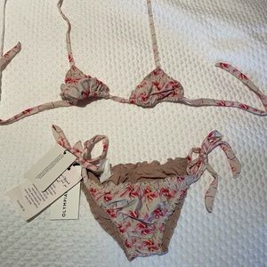 NEW WITH TAGS Olympiah Flamingo print bikini
